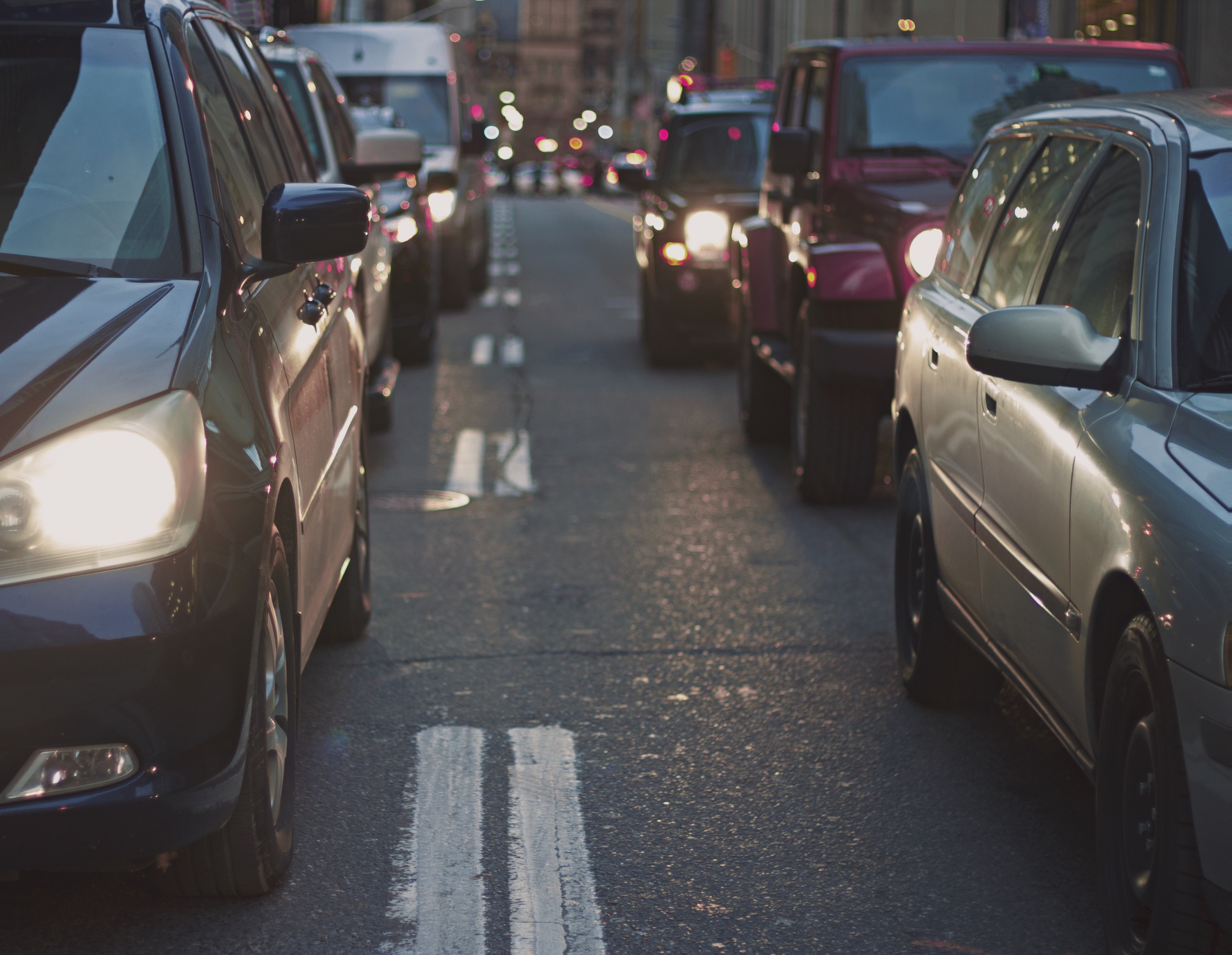 Traffic on road